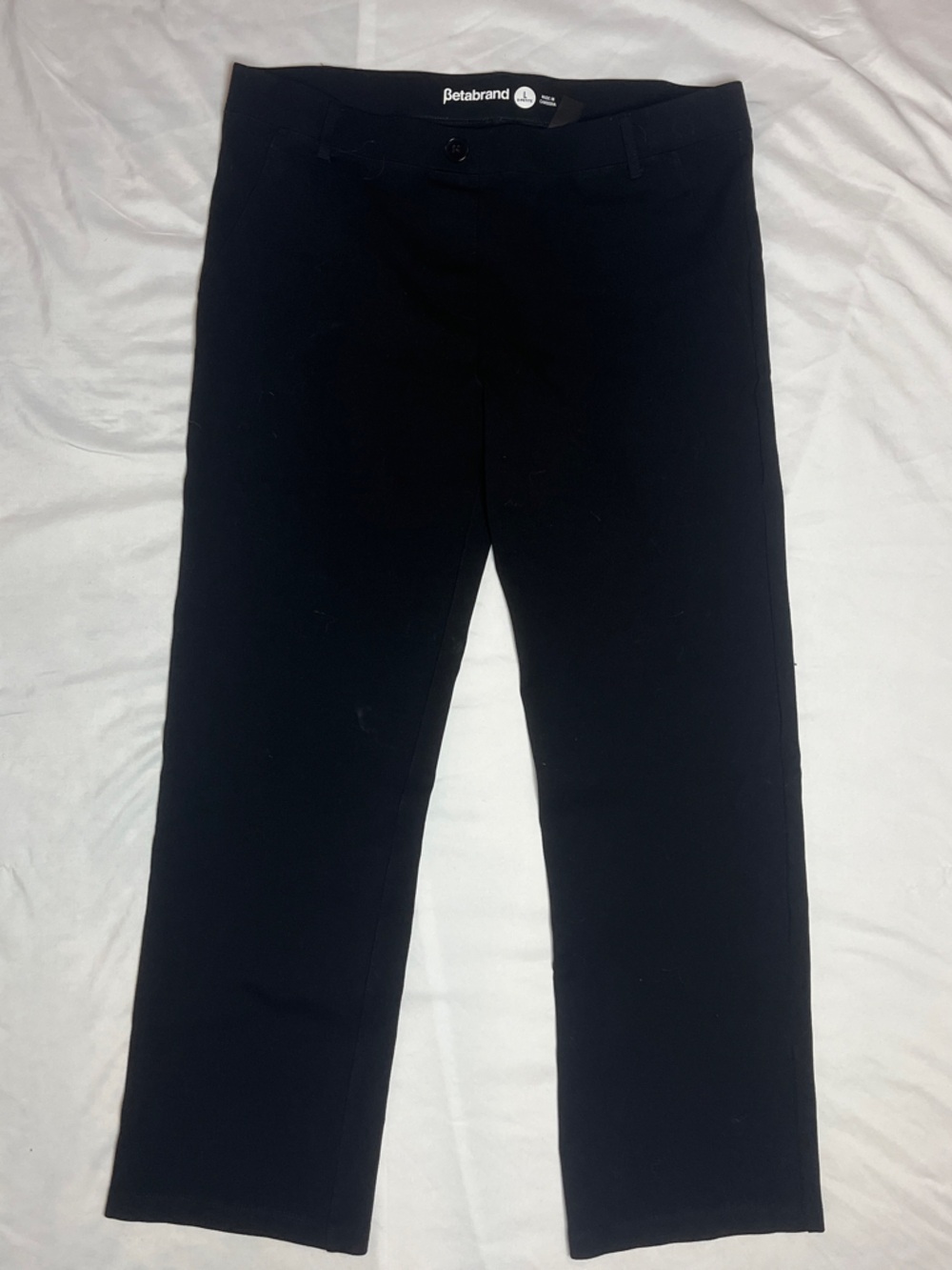 Betabrand Black Straight-Leg Women's Pants